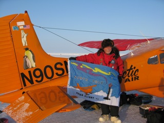 My dear wife Damaris hand made this very special banner for the Polar Pumpkin and Polar Flight 90. 