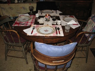 Mr. Don DeLima's dining room table - used by famous polar explorer Roald Amundsen in Eagle, Alaska.