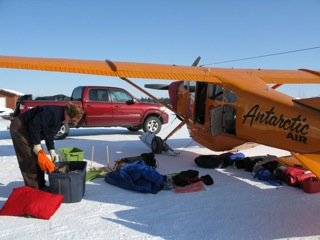 Loading the Pumpkin for the flight North