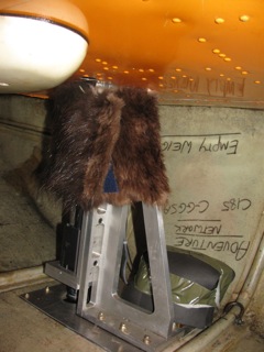 The NASA hyperspectral camera in the belly of the Polar Pumpkin is kept warm with a beaver skin muff made by my wife Damaris. This is likely the only beaver skin thermal protective unit on any NASA instrument.